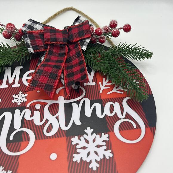 Christmas Hanging Sign - Welcome Door Plaque | Holiday Christmas Decoration - Picture 6 of 8